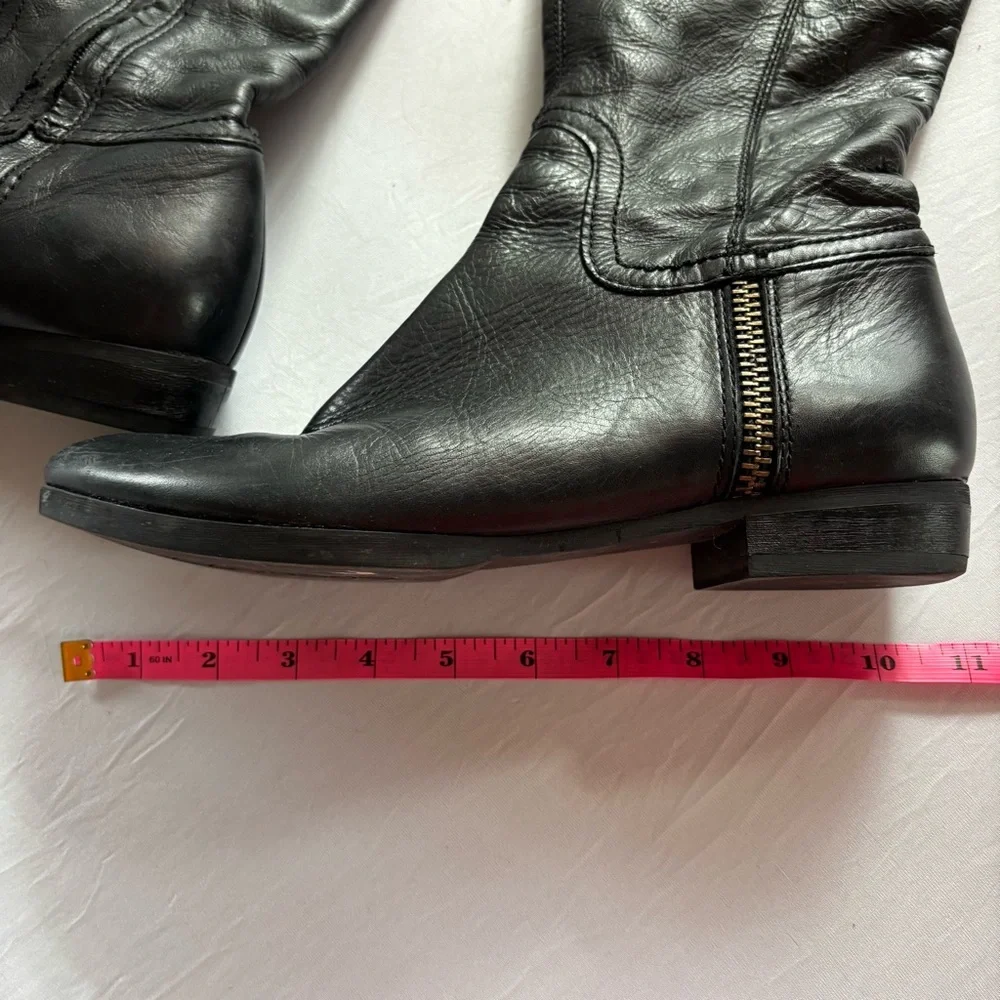 Apepazza Leather Knee High Boots Black Size 8